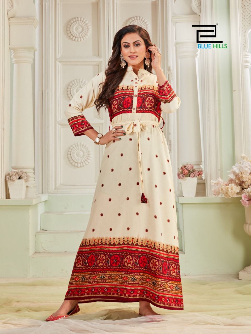 Blue Hills Walkway Touch 1 New Fancy Party Wear Long Anarkali Kurti Latest Collection